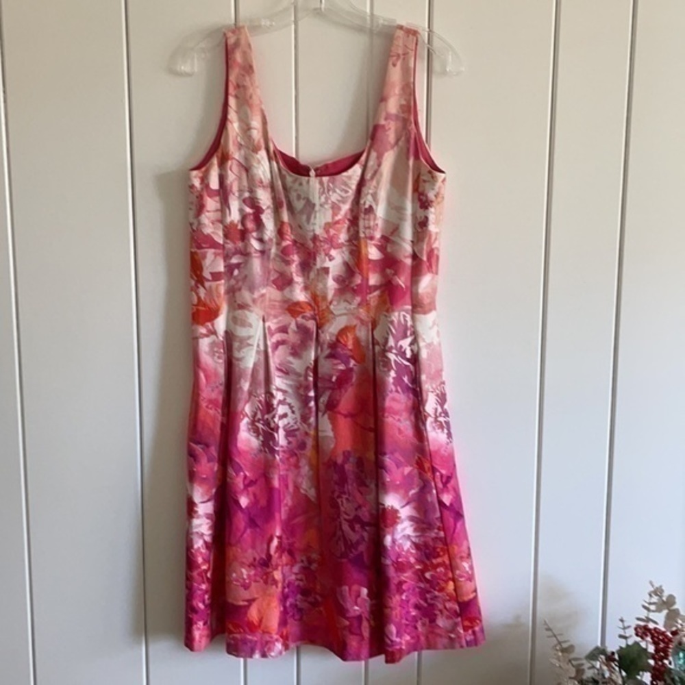 $20 SALE Sleeveless Sundress Pink Peach Orange White NINE WEST Floral Pattern - Picture 9 of 9